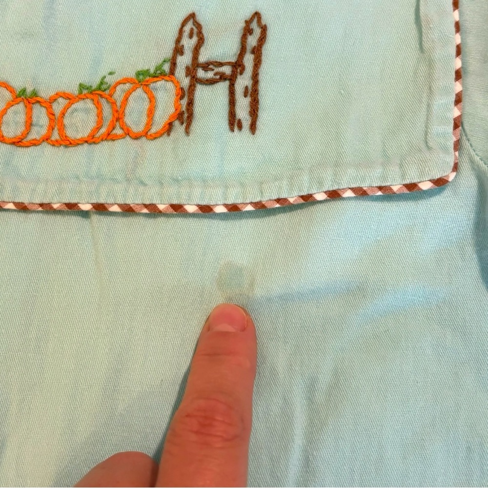 Pumpkin Smocked Square Bib Collar Top - Picture 2 of 5